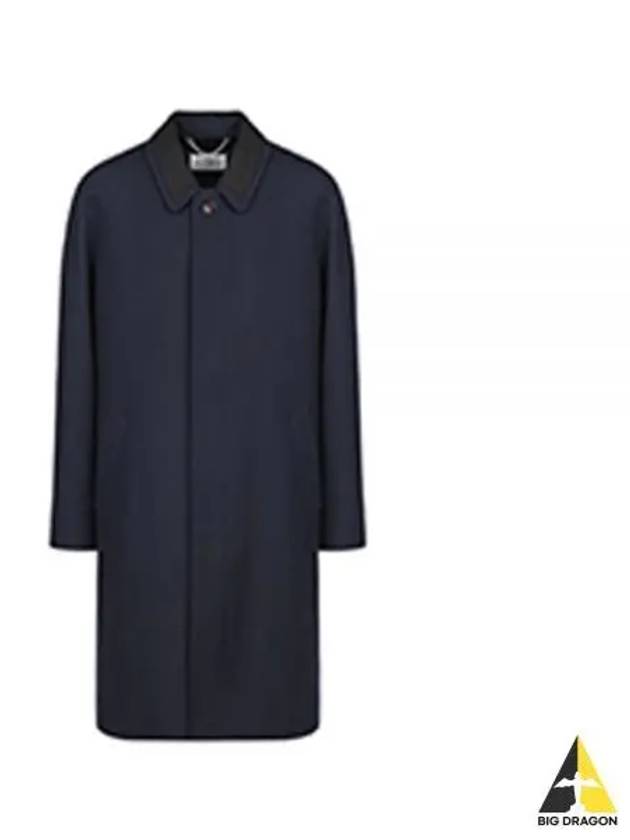 Women s Backstitch Single Wool Coat Navy Black SI0AA0003 S54959 - MAISON MARGIELA - BALAAN 1