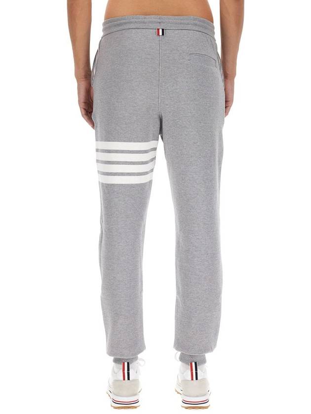 Men's Classic Loopback Engineered 4-Bar Sweatpants Light Grey - THOM BROWNE - BALAAN 4