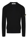 Wappen Patch Cotton Knit Top Black - STONE ISLAND - BALAAN 2