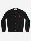 Heart Wappen Wool Cardigan Black - COMME DES GARCONS - BALAAN 2