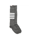 4 Bar Stripe Socks Grey - THOM BROWNE - BALAAN 1