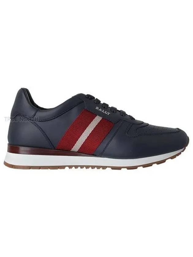 Astell Leather Low-Top Sneakers Navy - BALLY - BALAAN 2