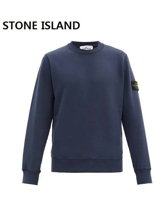 Wappen Patch Crewneck Sweatshirt Marine Blue - STONE ISLAND - BALAAN 2