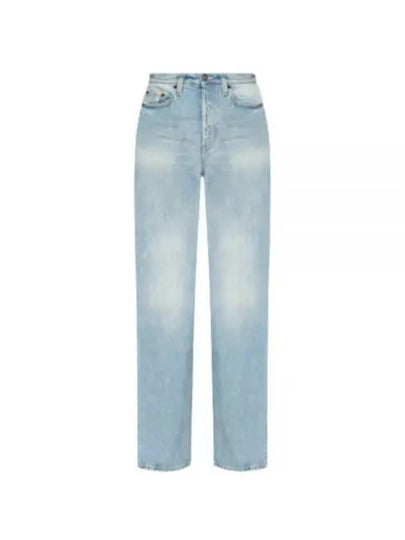 Denim Cotton Bootcut Jeans Blue - SAINT LAURENT - BALAAN 2