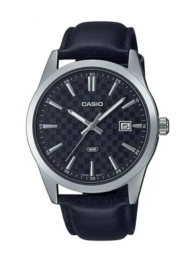 Men s Leather Wrist Watch MTP VD03L 1A - CASIO - BALAAN 1