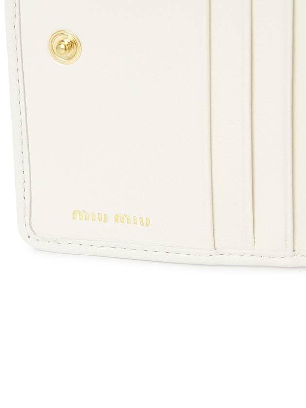 Matelasse Nappa Leather Card Wallet White - MIU MIU - BALAAN 6