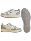 Men's Medalist Low Leather Sneakers Grey White - AUTRY - BALAAN 3