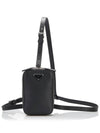 Saffiano triangle logo belt bag black - PRADA - BALAAN 3