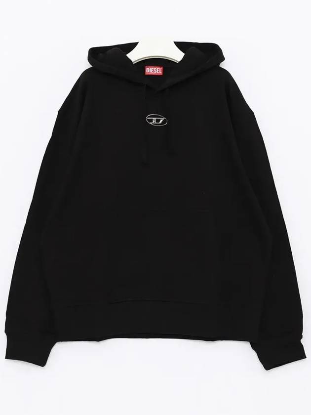 S Macs Logo Hoodie Black - DIESEL - BALAAN 3