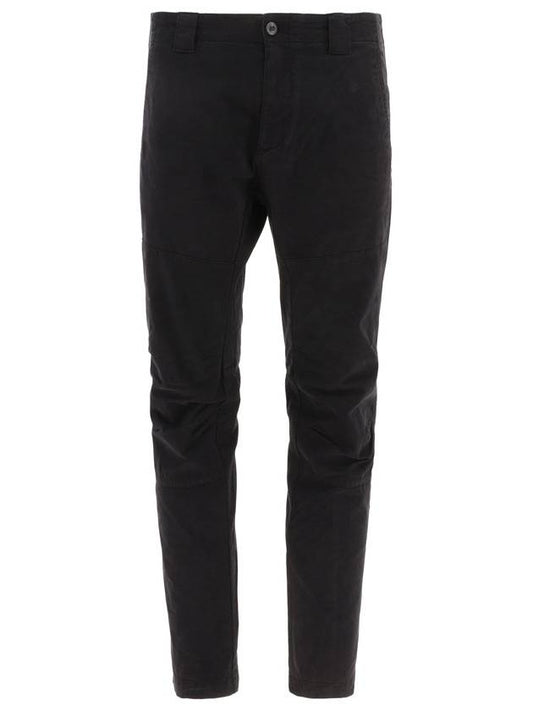 Stretch Straight Pants Black - CP COMPANY - BALAAN.