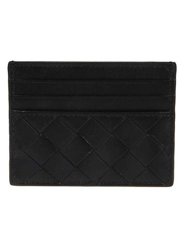 Intrecciato Leather Card Wallet Black - BOTTEGA VENETA - BALAAN 3