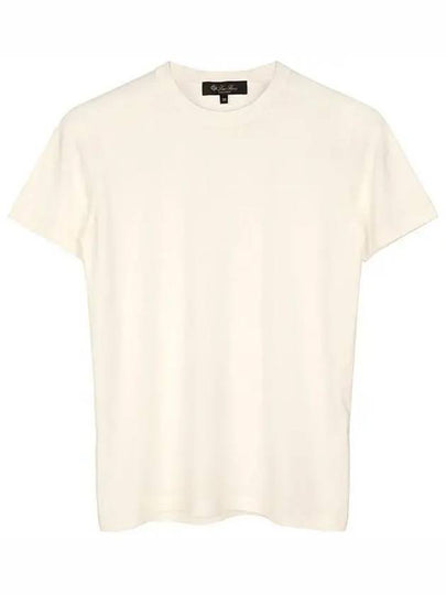 Angera Crewneck Cotton Short Sleeve T-Shirt White - LORO PIANA - BALAAN 2