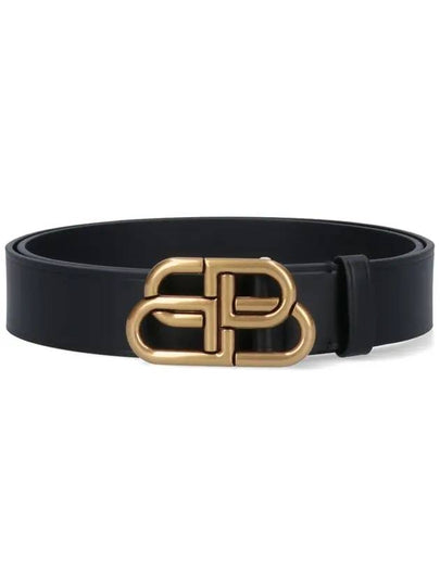 BB Logo Leather Belt Black - BALENCIAGA - BALAAN 2