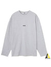 Micro Logo Print Long Sleeve T-Shirt Grey - MSGM - BALAAN 2