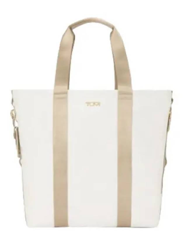 Alpha Bravo Essential North South Tote Bag Off White Tan Handbag - TUMI - BALAAN 1