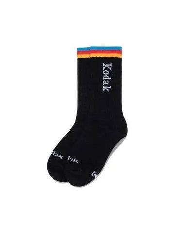 KODAK Rainbow Jacquard Wool Socks BLACK - KODO - BALAAN 1