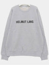 Core Crew Neck Logo Sweatshirt Grey - HELMUT LANG - BALAAN 4