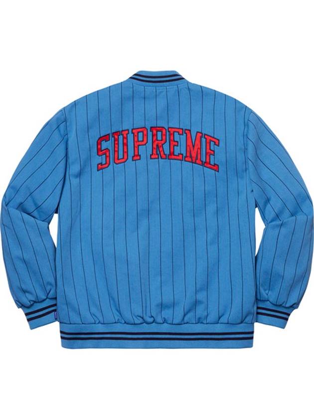 Pinstripe Varsity Jacket Blue - SUPREME - BALAAN 3