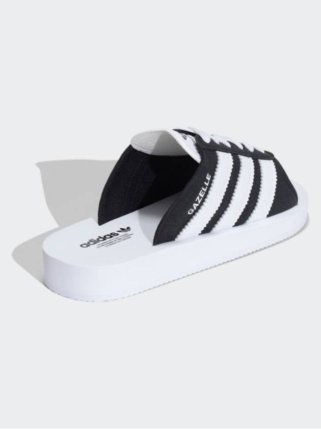 Adidas Gazelle Beach Slides Core Black White JQ7421 - ADIDAS ORIGINALS - BALAAN 5