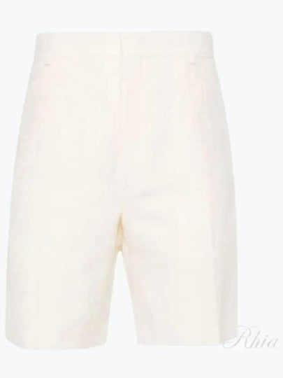 Bermuda FF Cotton Shorts White - FENDI - BALAAN 2