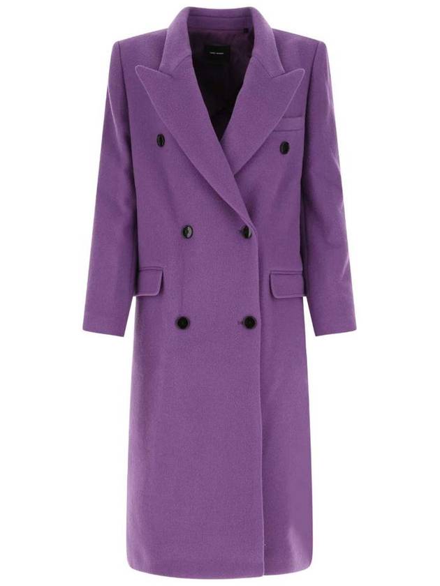 Enarili Wool Double Coat Purple - ISABEL MARANT - BALAAN 2