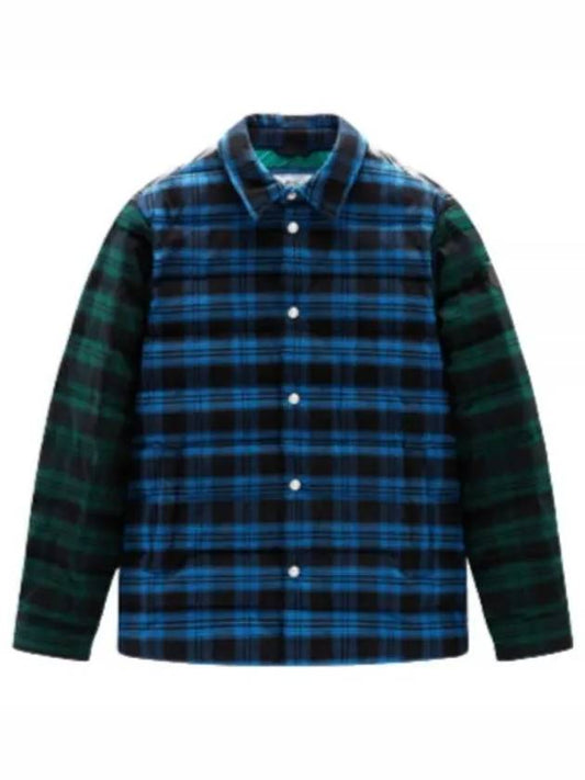 CFWOOS0080MRUT3331 31073 Checked down shirt jacket - WOOLRICH - BALAAN 1