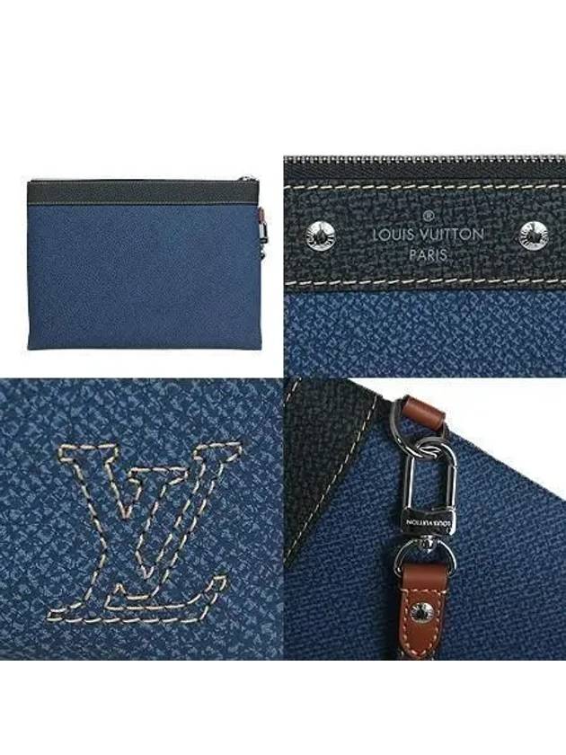 M81781 Light Denim Taurillon Leather Pochette Togo Clutch Bag - LOUIS VUITTON - BALAAN 4