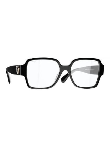 Eyewear CC Logo Heart Square Eyeglasses Black - CHANEL - BALAAN 1