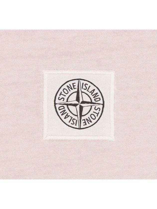 Organic Cotton Short Sleeve T-Shirt Pink - STONE ISLAND - BALAAN 7