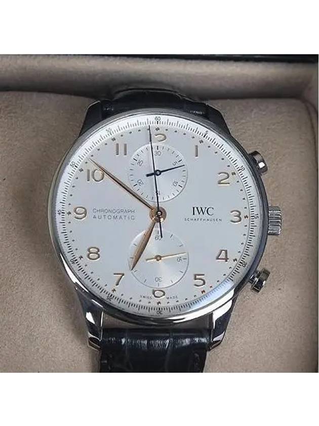 IW371604 Portugieser Chronograph Automatic 41MM Elevator Leather Watch - IWC - BALAAN 3