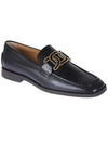 Kate Metal Chain Leather Loafers Black - TOD'S - BALAAN 5