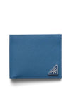 Triangle Logo Saffiano Half Wallet Aviator Blue - PRADA - BALAAN 1