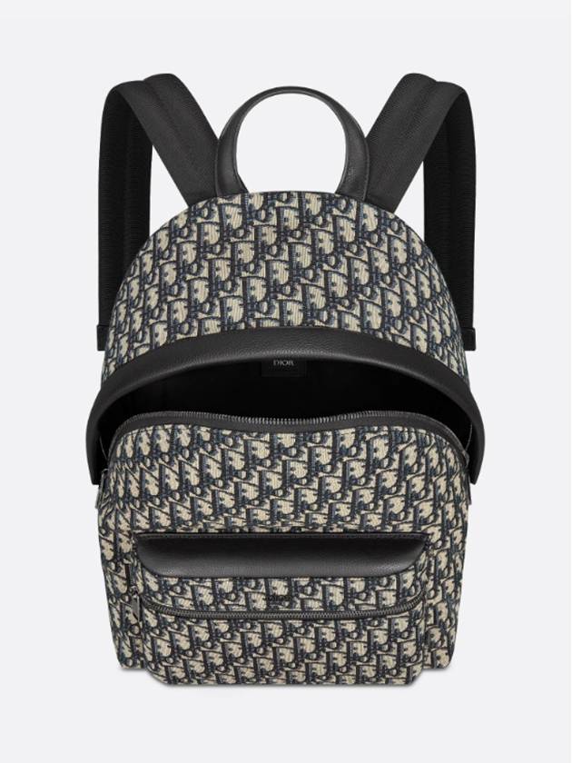 Oblique Rider Backpack Black Beige - DIOR - BALAAN 5