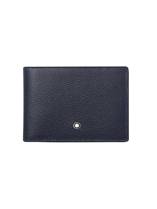 Meisterstuck Soft Grain Half Wallet Navy - MONTBLANC - BALAAN 1