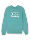 Logo Crew Neck Sweatshirt Green - SPORTY & RICH - BALAAN 6