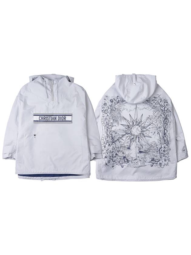 Back Print Hoodie Jacket Grey - DIOR - BALAAN 2