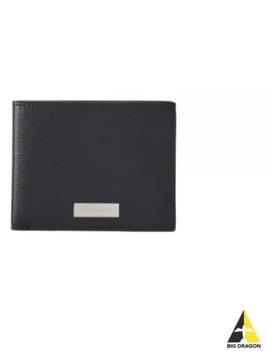 Metal Logo Half Wallet Black - SALVATORE FERRAGAMO - BALAAN 2