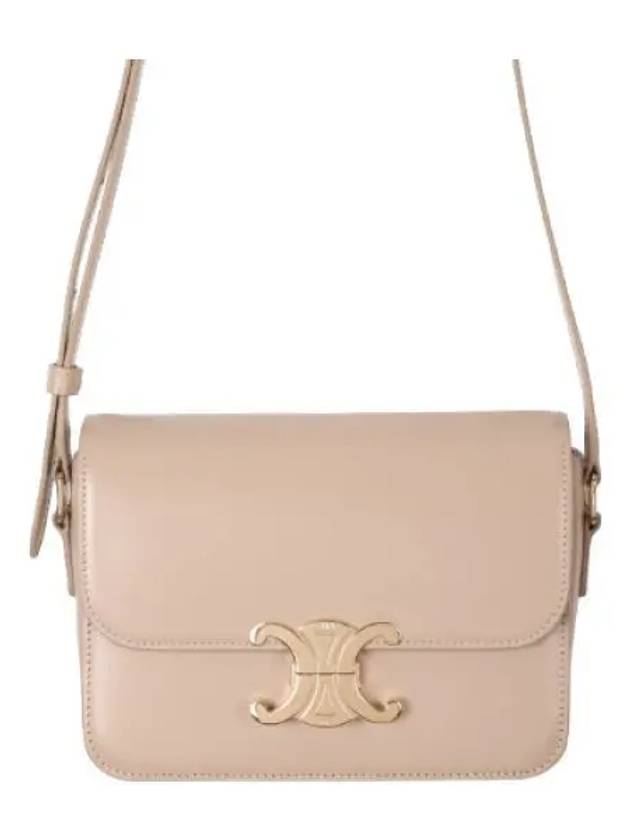 Teen Triomphe Shiny Calfskin Cross Bag Nude Light Beige - CELINE - BALAAN 2