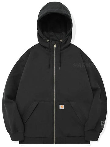 104078 Rain Defender Thermal Waterproof Hooded ZipUp Black - CARHARTT - BALAAN 1