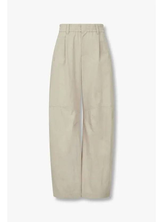 Women s Rounded Wide Banding Pants Beige - BRUNELLO CUCINELLI - BALAAN 1