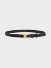 Triomphe Small Taurillon Leather Belt Black - CELINE - BALAAN 3