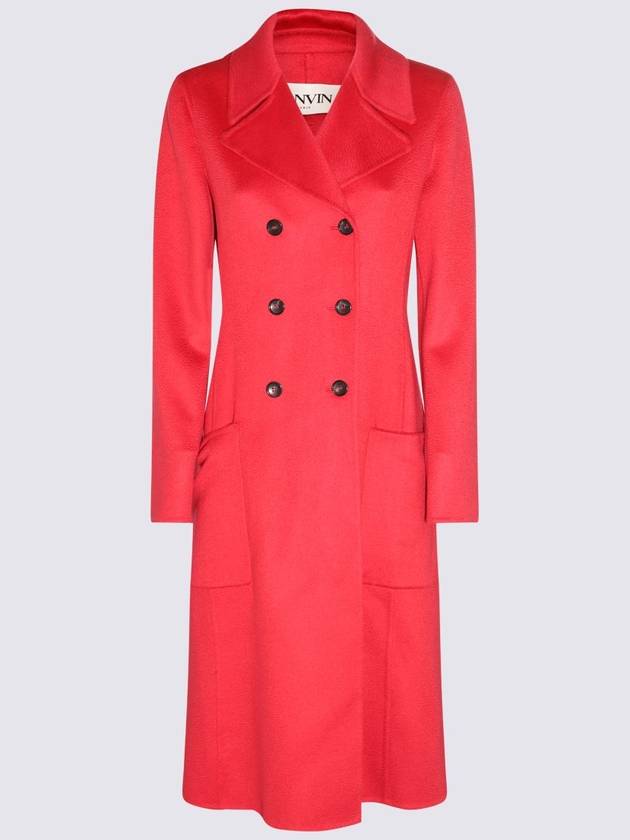 Lanvin Watermelon Cashmere Long Coat - LANVIN - BALAAN 5