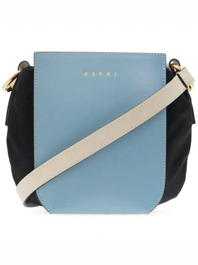 Gusset Shoulder Bucket Bag Blue - MARNI - BALAAN 2