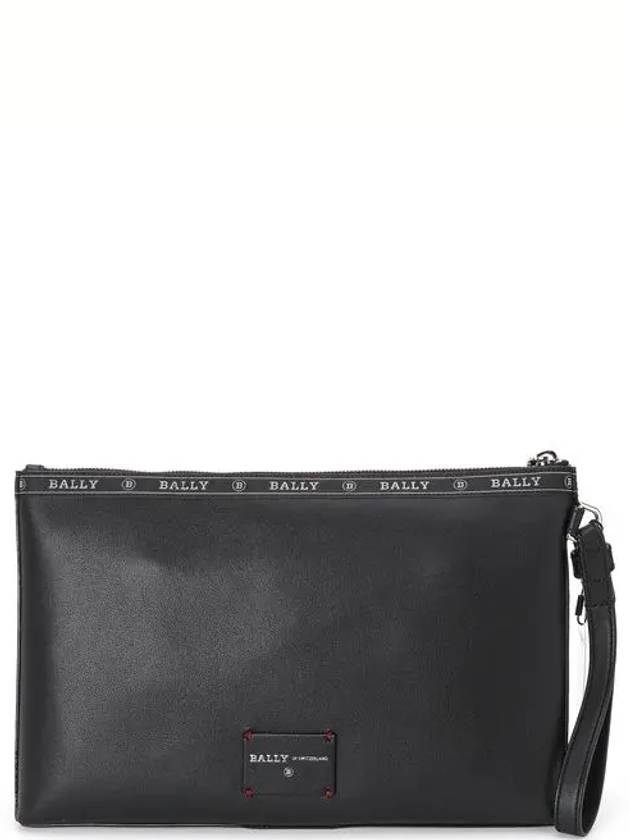 Hartland Leather Clutch Bag Black - BALLY - BALAAN 4