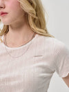 Lace Eyelet Half Sleeve T Shirt_Ivory - SORRY TOO MUCH LOVE - BALAAN 3