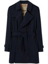 Kensington Heritage Short Trench Coat Coal Blue - BURBERRY - BALAAN 1