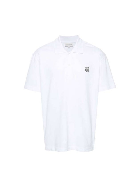 Piquet Polo Shirt White - MAISON KITSUNE - BALAAN 1