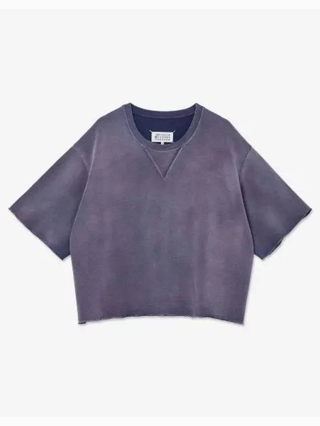 Men's Organic Cotton Short Sleeve T-Shirt Lilac - MAISON MARGIELA - BALAAN 1