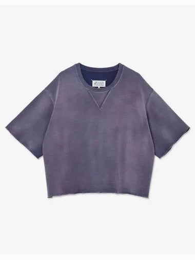 Men's Organic Cotton Short Sleeve T-Shirt Lilac - MAISON MARGIELA - BALAAN 1