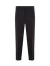 Men's Mohair Wool Straight Pants Black - PRADA - BALAAN 2